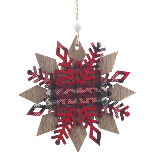 Украшение новогоднее "Снежинка", L10 W0,5 H11 см, 3в.