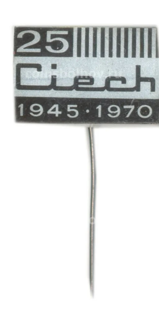 Значок Выставка 25 лет Чехословакии  1970 год