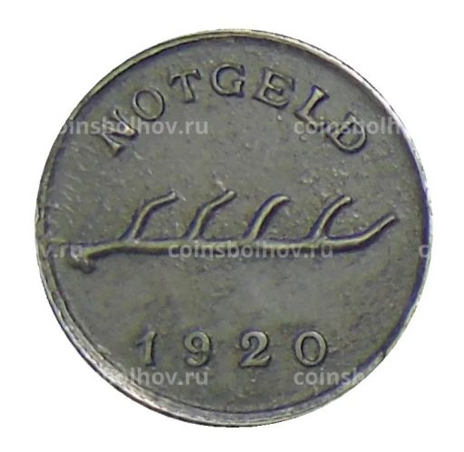 Монета 2 пфеннига 1920 года Германия  Нотгельд Бад-Мергентхайм
