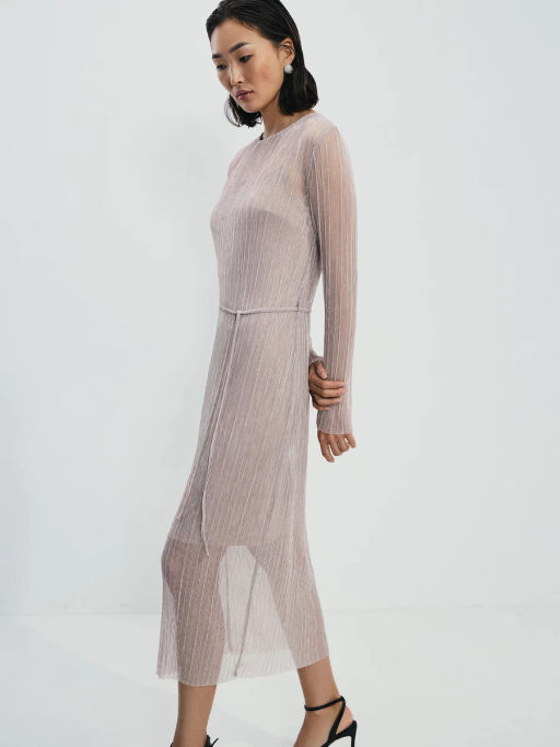 Платье миди с люрексом / Zarina