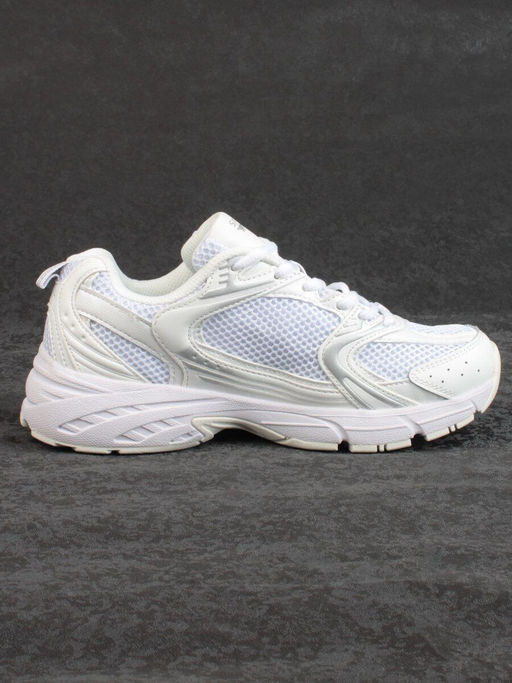 05-P225-4 WHITE/GRAY Кроссовки женские (искусственные материалы, сетка) - Фабричный китай фото 12