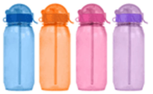 Бутылка "Classic" с трубочкой, purple (400 ml)