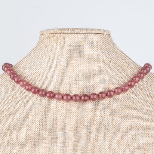 Колье из Кварца клубничного