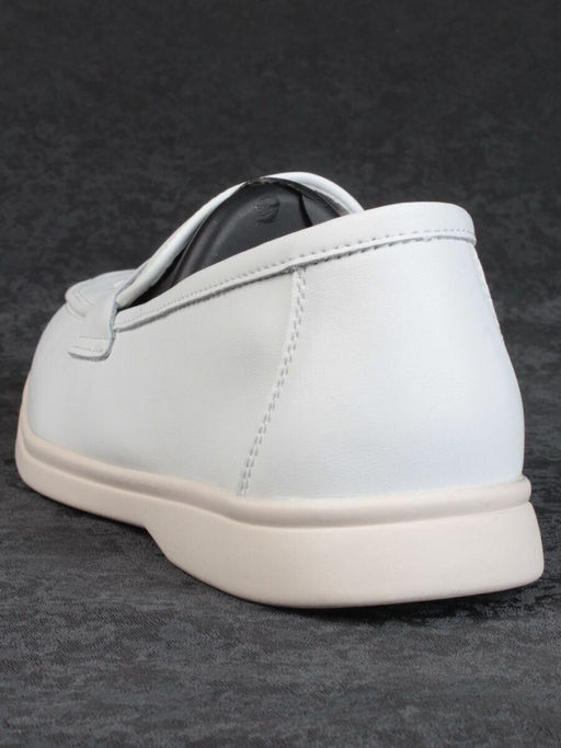 03-B416-1 WHITE Лоферы женские (натуральная кожа)