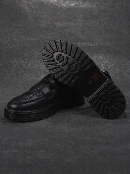 03-PDA165-3 BLACK Полуботинки женские (натуральная кожа)