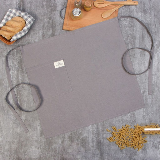 Фартук Этель ECO, цвет серый, 60х64 +/-6 см, 70% хл, 30% лён, 190 г/м2  фото 2