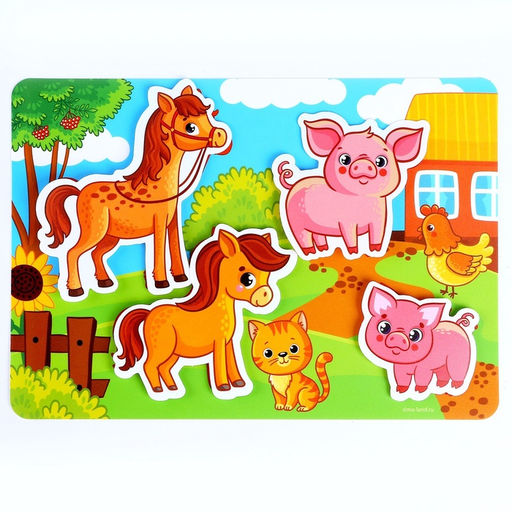 Развивающая игра на липучках «‎Изучаем животных. Мамы и малыши»‎