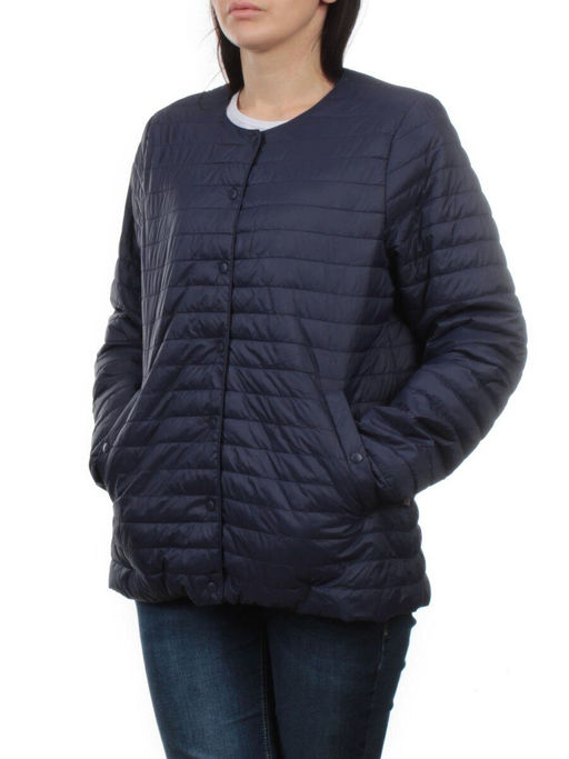 K-527 DK. BLUE Куртка демисезонная стеганая женская (70 гр. холлофайбер) - Fashion фото 5