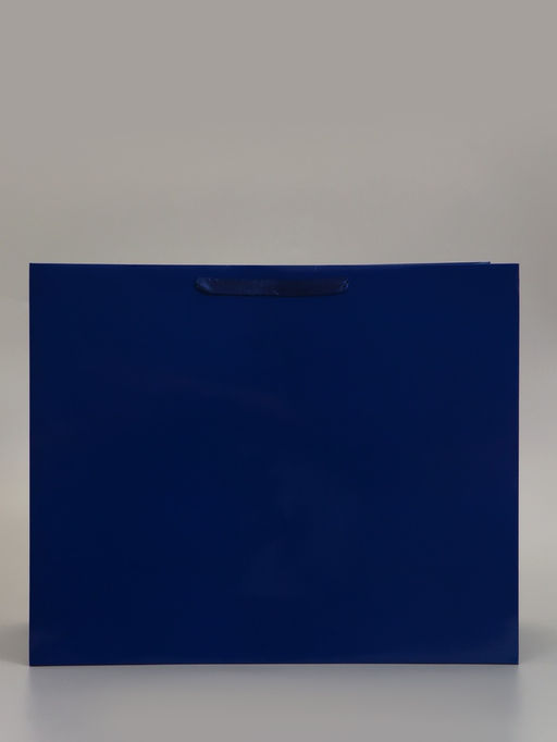 Пакет подарочный ламинированный горизонтальный "Синий", XL 49 × 40 × 19 см