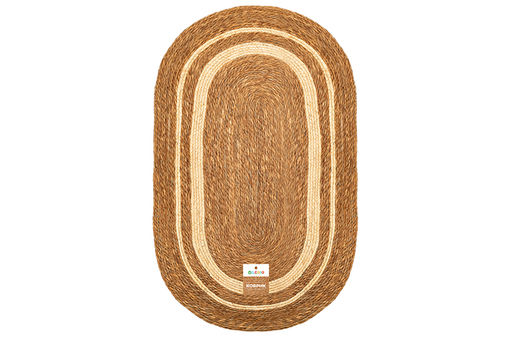 Коврик плетеный 120*75*0,7 см, овальный. водный гиацинт - Elan gallery фото 5