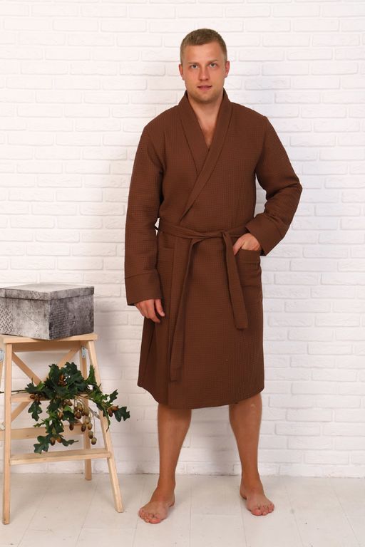 Вафельный халат воротник ШАЛЬ универсальный - Ашматекс фото 27