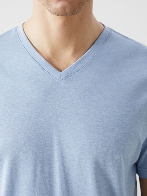 V Yaka K?sa Kollu Penye Erkek Ti??rt