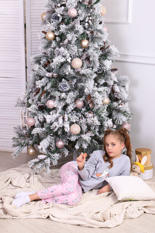 Пижама для девочки Зайцы-морковки арт. ПД-15-048