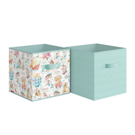 Набор коробов стеллажных без крышки, 2 шт., 31*31*31 см и 31*31*31 см, ПУТЕШАСТИКИ, шт