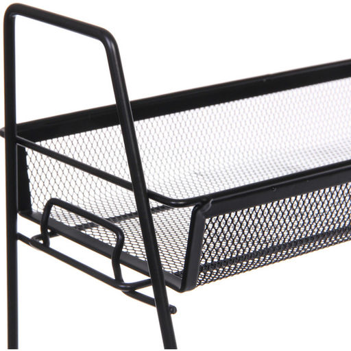 Этажерка настольная хозяйственная универсальная "ФАНАДЕРО", цвет черный, 36*17*33см (лейбл Селфи)