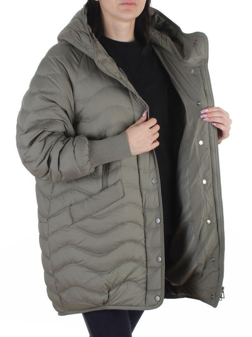 H-8912 GRAY/GREEN Куртка пуховая женская