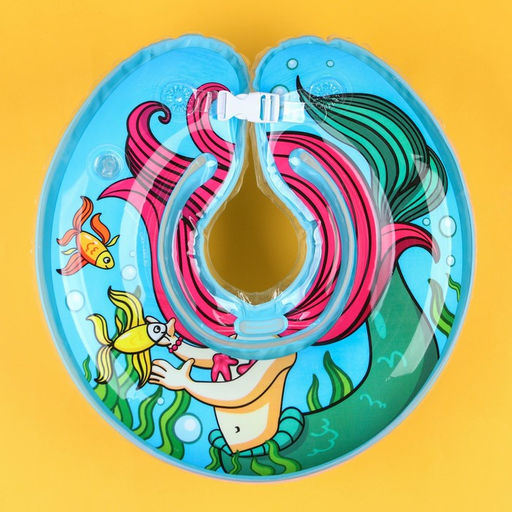 Круг детский на шею, для купания, Русалочка, от 1 мес, двухкамерный, с погремушками - Крошка я фото 5