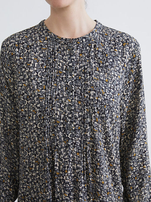 Bisiklet Yaka Desenli Elbise