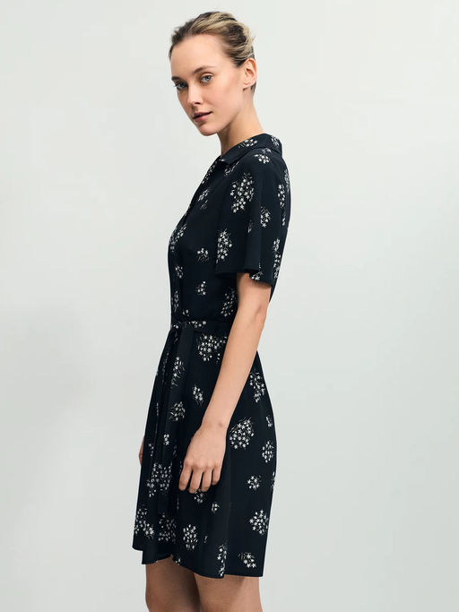 Платье с поясом и цветочным принтом - Zarina фото 4