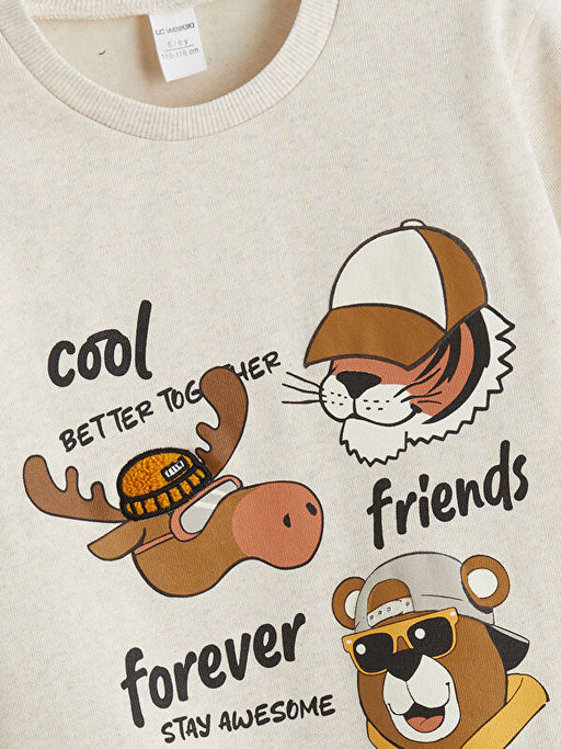 Bisiklet Yaka Erkek ?ocuk Sweatshirt ve E?ofman Alt