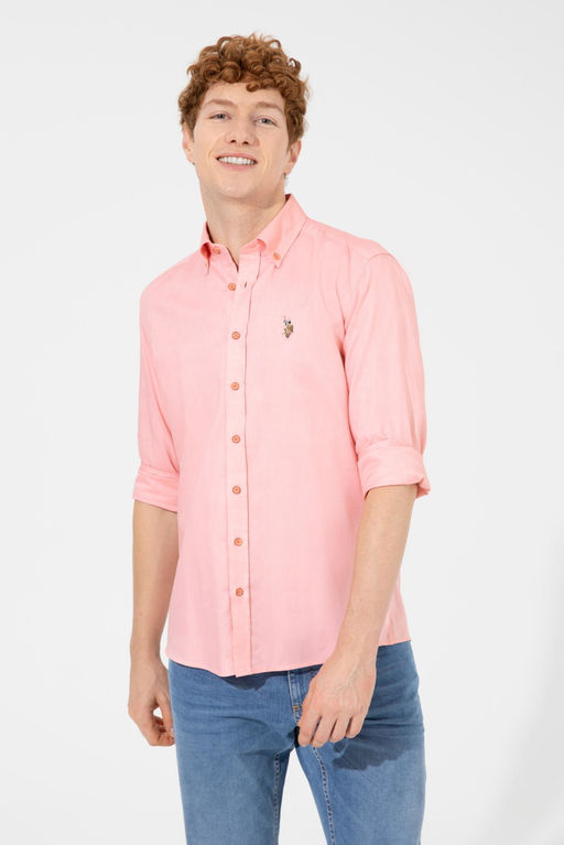 Мужской лосось скидка скидки с длинным рубашкой в корзине - U.s. polo assn фото 3