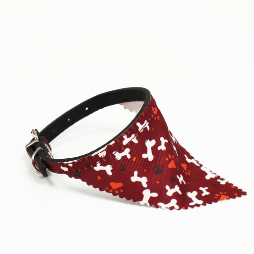 Ошейник с косынкой Яркая жизнь, 32 х 1 см, бордовый - Пижон фото 2