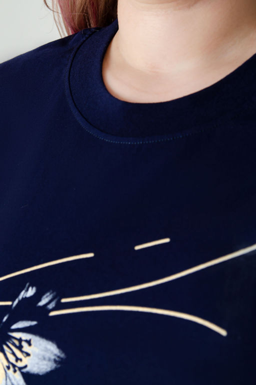 Арт. 4160 Домашняя туника женская 52-60 (5 шт) Цвет:темно-синий