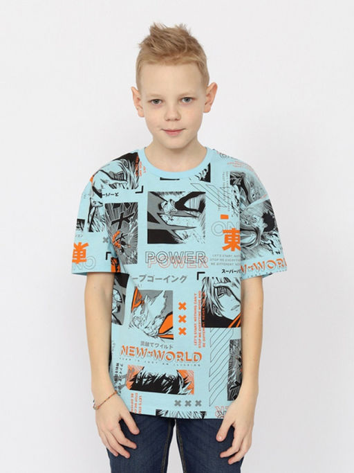 CRB wear/CSJB 63791-43-403 Футболка для мальчика,голубой/Ex.Cherubino