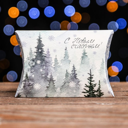 Цена за 10 шт. Коробка складная Зимний пейзаж 11 х 8 х 2 см - UPAK LAND фото 2