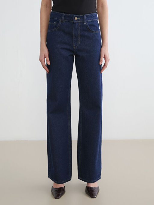 Wideleg Kad?n Jean Pantolon