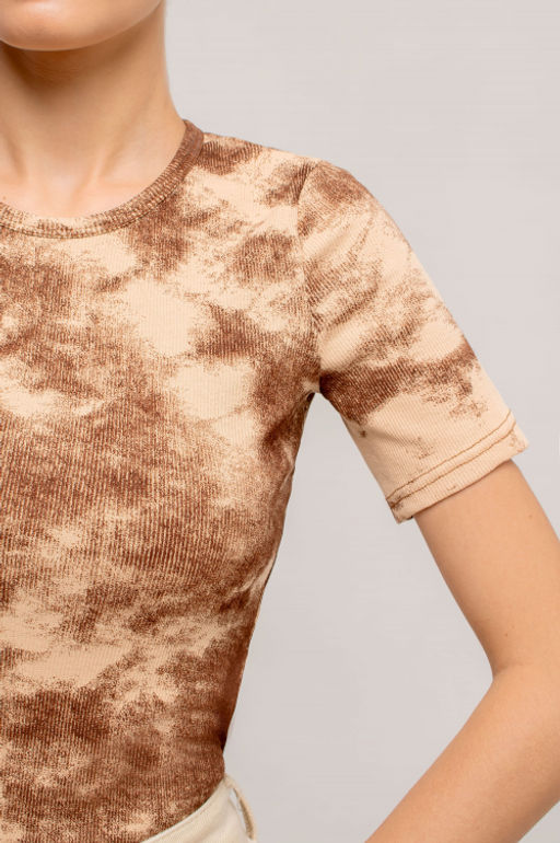 Арт.3203/1 Футболка женская 42-48 (4 шт) Цвет:бежевый,коричневый - Калинка фото 4