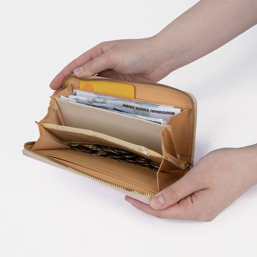 Кошелёк женский, отдел на молнии, цвет розовый - Nazamok фото 6