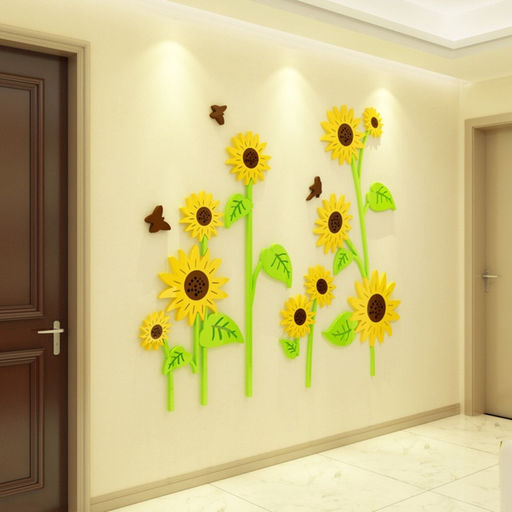 Наклейки интерьерные детские TAKE IT EASY Подсолнухи, декор на стену, панно, 110?94 см  фото 6