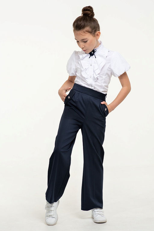 Синие брюки для девочки Mooriposh, модель 0425