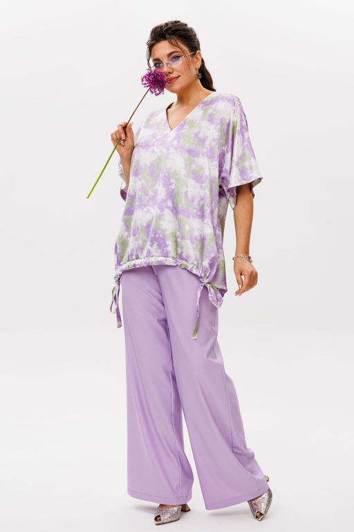 Брюки ANELLI 1630 лавандовая агония  фото 10