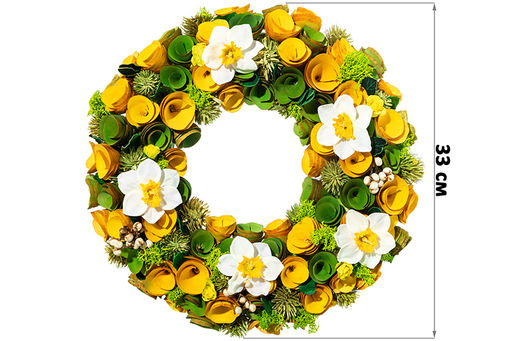 Пасхальное украшение венок 33*33*8 см, Солнечное утро, круг - Elan gallery фото 2