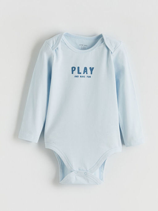 Bask?l? Erkek Bebek ??t??tl? Body 3l?