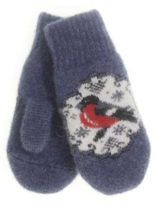 Варежки детские круговые Снегирь в круглом окошке 0705-1 - Рассказовские варежки фото 5