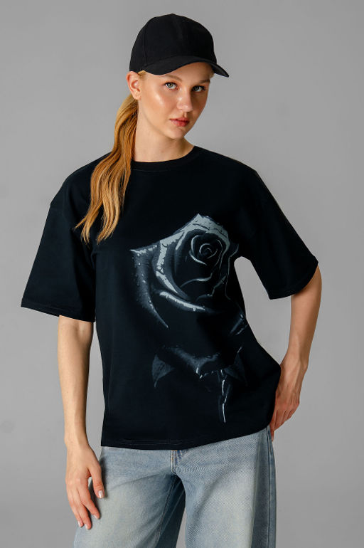 Арт. 31172 Футболка женская  44-52 (5 шт) Цвет:черный