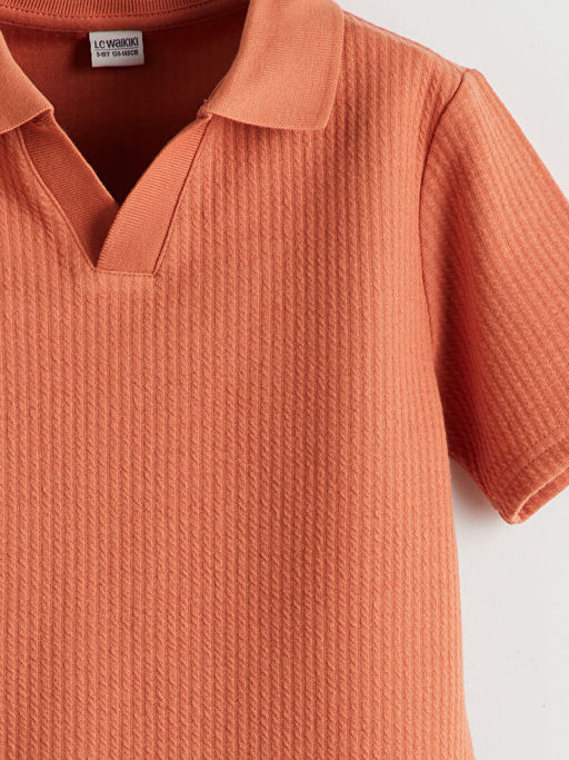 Polo Yaka Dokulu Erkek ?ocuk Ti??rt