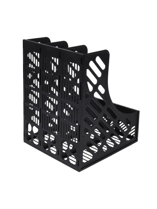 Лоток вертикальный, 3-х секционный, разборный, чёрный