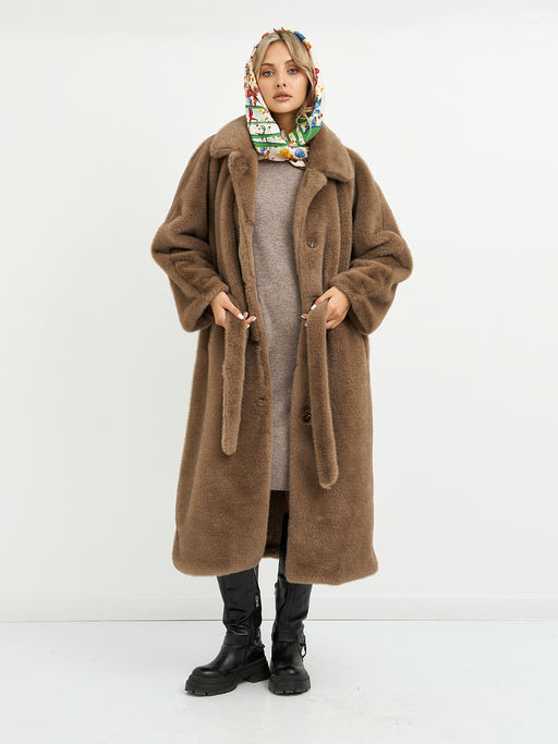 Шуба женская с поясом - Glenfield фото 5