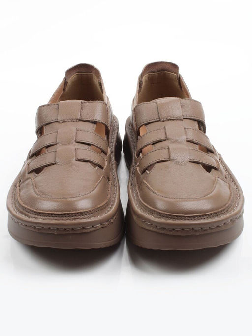 06-2193-5 DK. BEIGE Туфли женские (натуральная кожа)