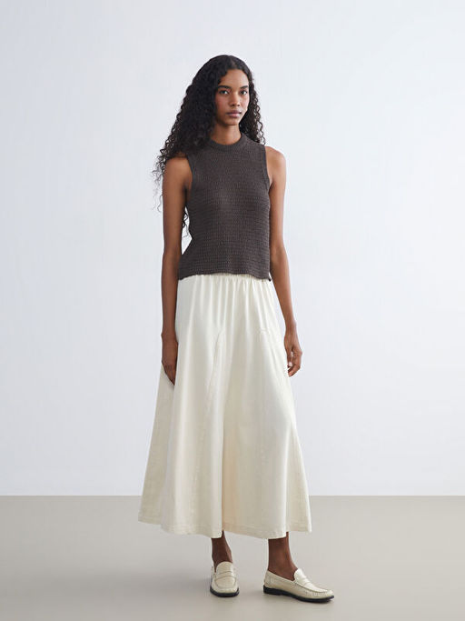 Bisiklet Yaka Ajurlu Kad?n Triko S?veter