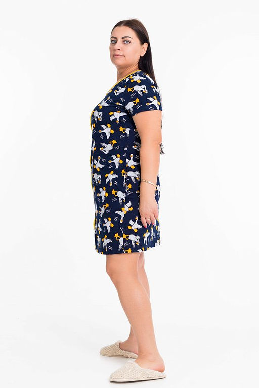 Халат М324139сс синий/серый - Елена фото 3