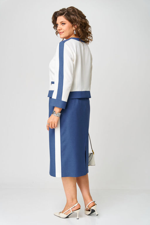 Костюм Aira Style 24124 молочно-синий