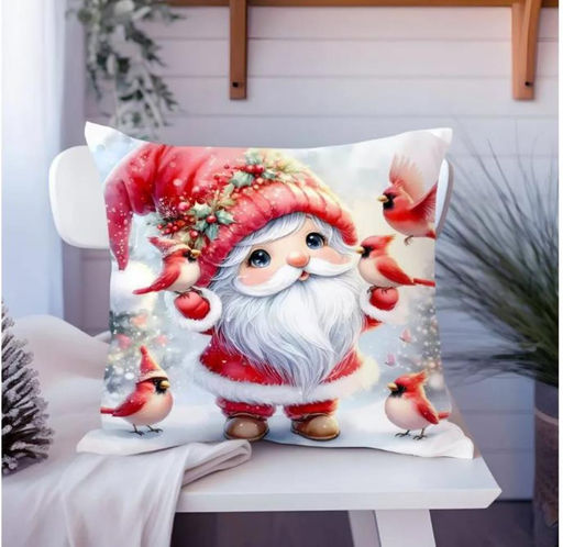 Наволочка декоративная новогодняя 45х45 на молнии, без наполнения