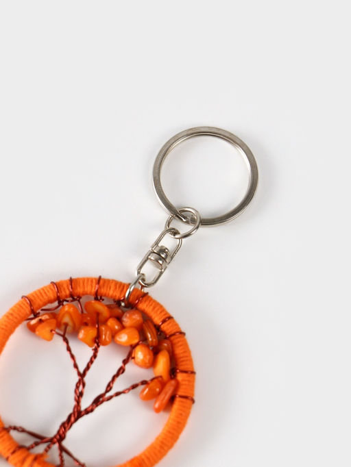 Брелок ловец снов «Древо», 19 см, оранжевый