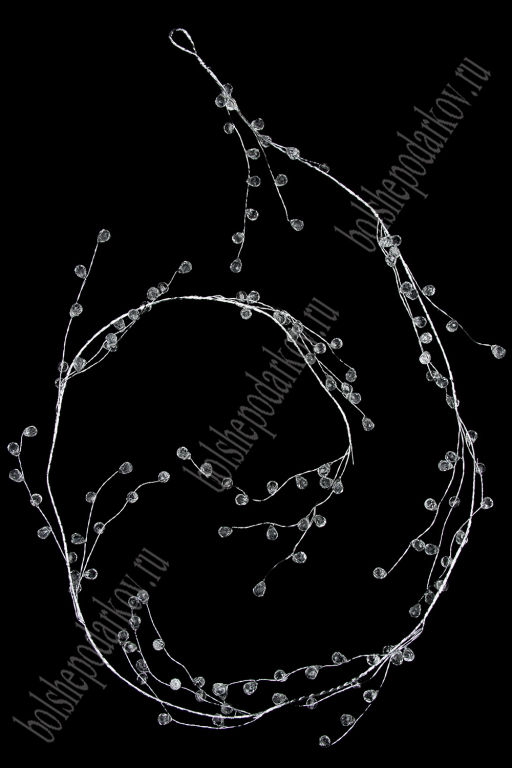 Гирлянда декоративная с кристаллами 120 см (SF-7996) серебро №4