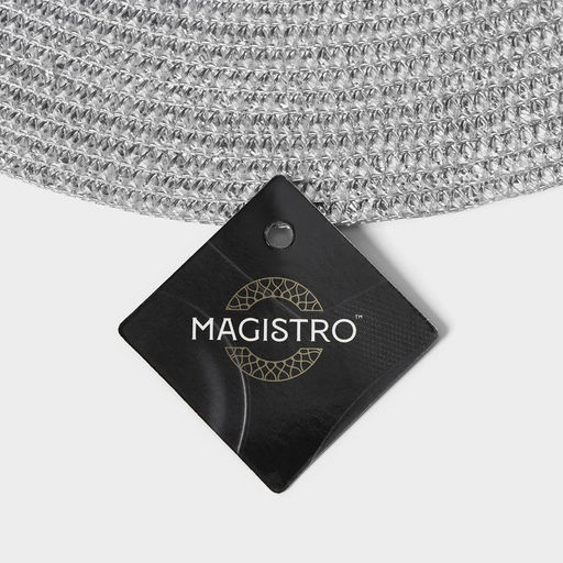 Салфетка сервировочная на стол Magistro «Глори», d=38 см, серебряная